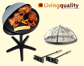 Brand-Eisen, Fliegen-Haube, Steh- und Tisch-Grill von Living Quality